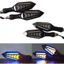Arrow Style Bike Indicator with LAVA DRL | Running Light Slides Design | Universal Mini Fancy Indicator (2-Piece Set)
