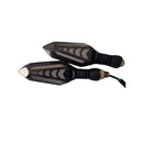 Arrow Style Bike Indicator with LAVA DRL | Running Light Slides Design | Universal Mini Fancy Indicator (2-Piece Set)