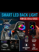 Moon RGB LED Back Light for Honda Bikes with Mobile App Control – Multi Function Color Changing Tail Light | Stylish Fancy Modification Light for Honda 125